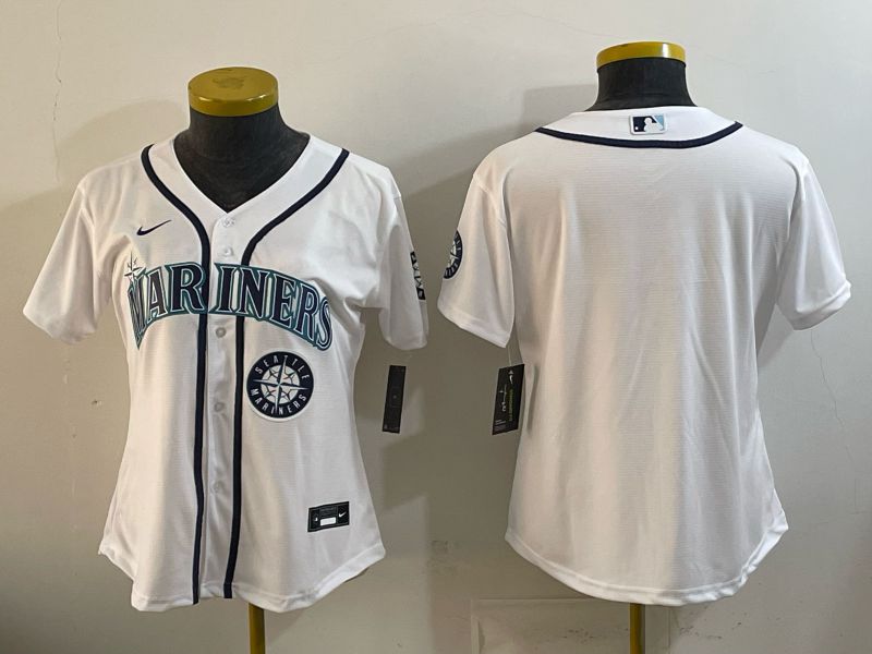 Youth 2026 Seattle Mariners Blank White Game Nike MLB Jersey style 006